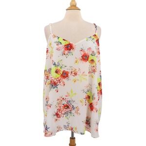 Torrid Sophie Swing Cami‎ Tank Top size 3 Chiffon white floral